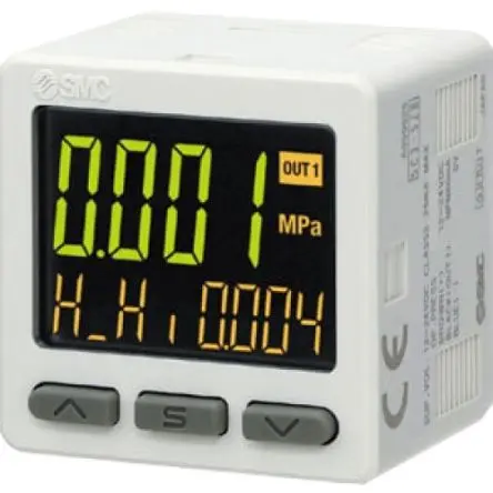 SMC Drucksensor, -101 kPa bis 0 bar 24V, IP40 50 °C