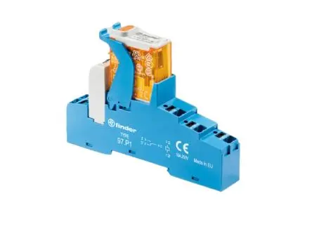 Produktfoto 1 von Finder 4C Schnittstellen-Relaismodul 230V ac, 1-poliger Umschalter DIN-Hutschiene