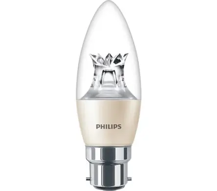 Produktfoto 1 von Philips Lighting Master LED Kerzenlampe B38 Dimmbar 5.5 W 40 W / 230V 806 lm B22 Sockel 2700k Warm Glow