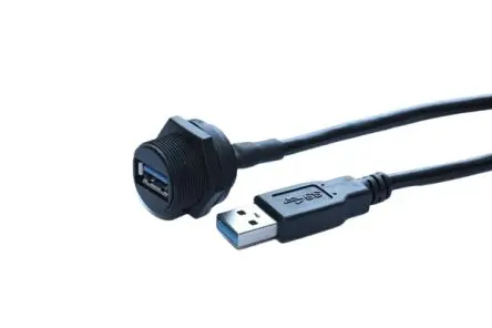 RS PRO, Gerade USB Type A USB Typ A Buchse USB Typ A 1, Panel USB 3.0 IP67