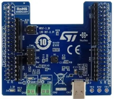 Produktfoto 1 von STMicroelectronics TCPP03-M20 Evaluierungsplatine, X-NUCLEO-DRP1M1 Spannungsversorgung, für STM32 Nucleo-64