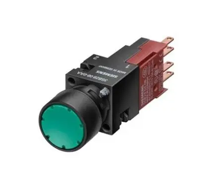 Produktfoto 1 von Siemens 3SB2206 Druckschalter Grün Beleuchtet Tastend Ø 16 mm, SPST