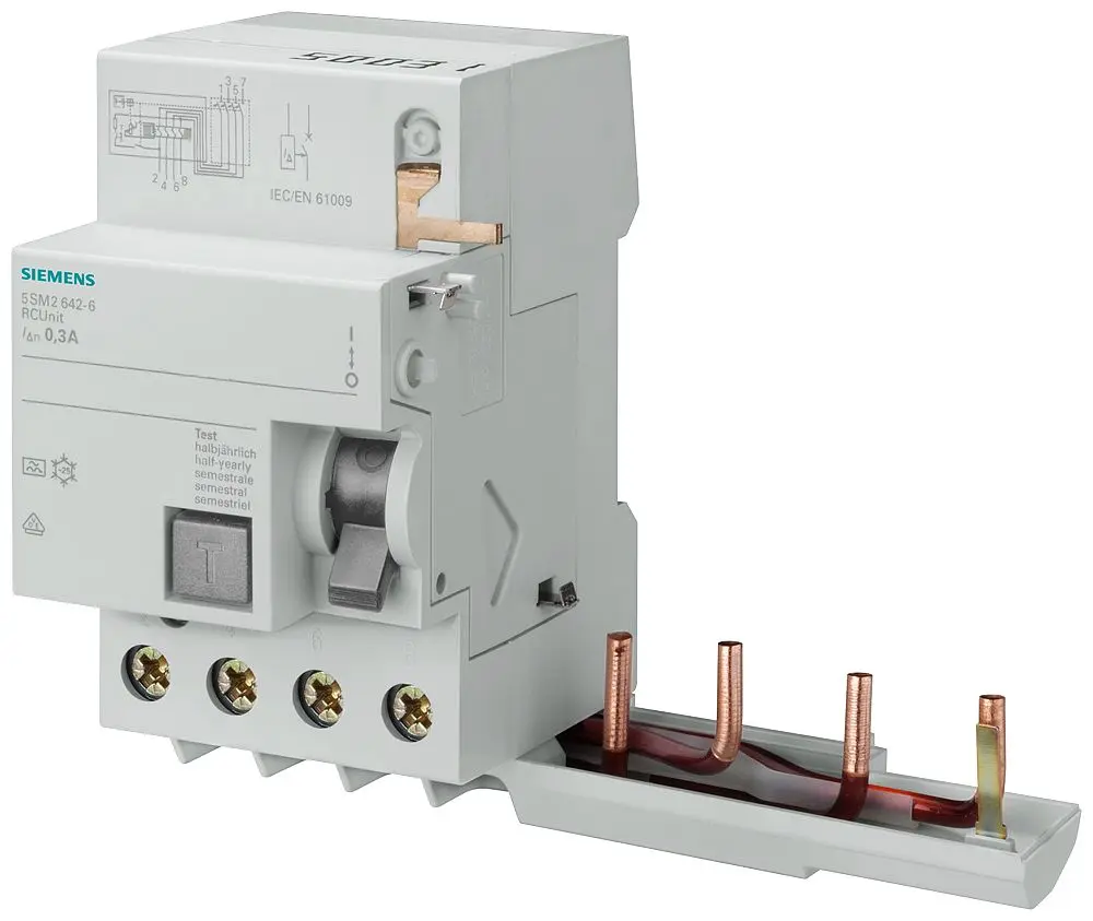 Produktfoto 1 von Siemens 5SM2645 RCCB, 4-polig, 63A, 300mA Typ A SENTRON 400V ac