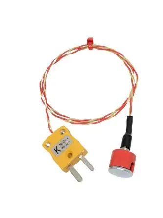 Produktfoto 1 von RS PRO ANSI Perfluoralkoxyalkan Knopfmagnet-Thermoelement Typ K, Ø 12.5 mm x 2 m -50 °C → 250 °C