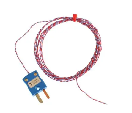 Produktfoto 1 von RS PRO ANSI Perfluoralkoxyalkan Thermoelement mit offener Messstelle Typ Typ T, Ø 1 mm x 3 m -75 °C → 250 °C
