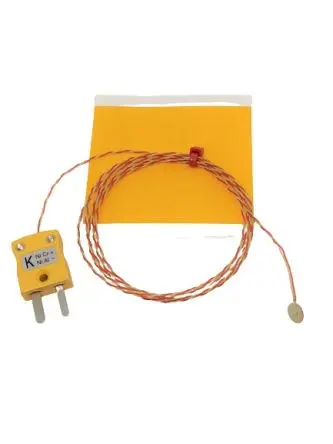 Produktfoto 1 von RS PRO ANSI Kupfer Kupferscheiben-Thermoelement Typ K, Ø 6.35 mm x 2 m 0 °C → 200 °C