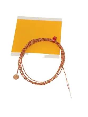 Produktfoto 1 von RS PRO ANSI Kupfer Kupferscheiben-Thermoelement Typ K, Ø 6.35 mm x 1 m 0 °C → 200 °C