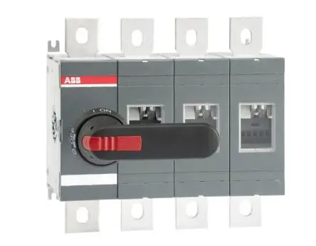 Produktfoto 1 von ABB OT Trennschalter 3-polig Schraubanschlussklemme 800A 40 W Schwarz IP00
