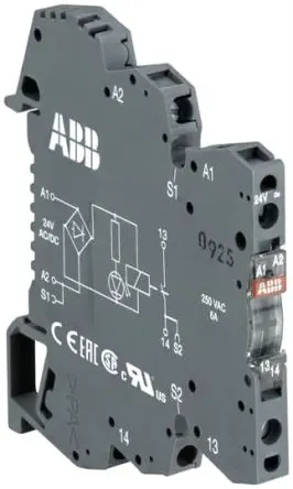 Produktfoto 1 von ABB RBR121 Interface Relais 24V ac/dc, 1-poliger Umschalter DIN-Hutschiene