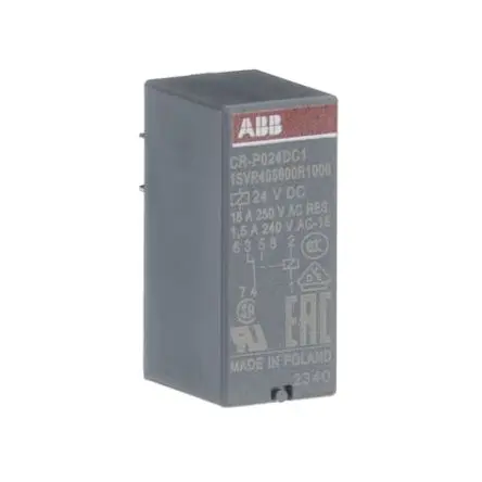 Produktfoto 1 von ABB CRP Interface Relais 24V dc, 1-poliger Umschalter DIN-Hutschiene
