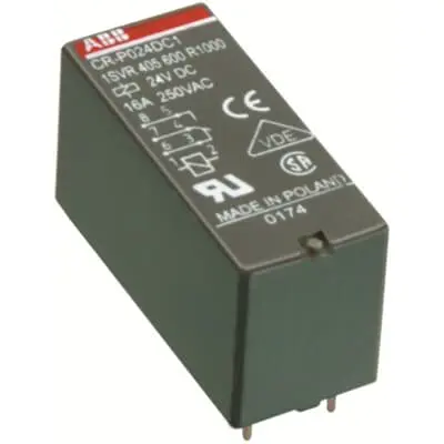 Produktfoto 1 von ABB CR Interface Relais 110V ac, 1-poliger Umschalter DIN-Hutschiene