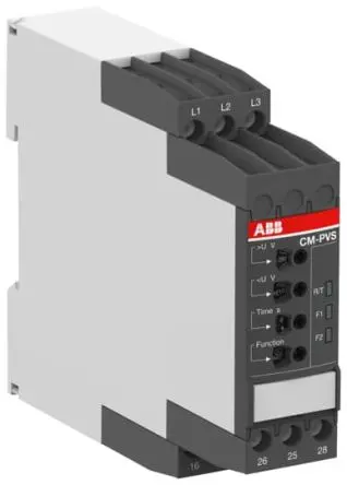 Produktfoto 1 von ABB CM-PVS Überwachungsrelais 3-phasig, 2-poliger Umschalter DIN-Hutschiene