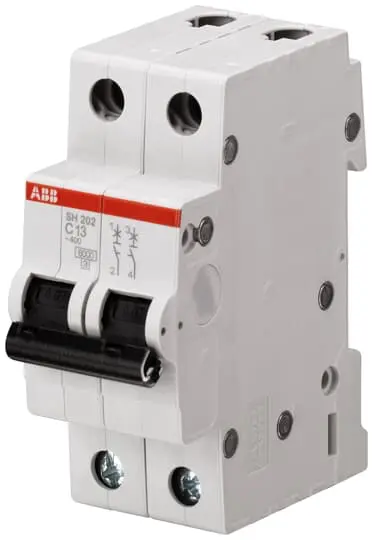 Produktfoto 1 von ABB SH200 Miniaturüberlastschalter Typ C, Pol 2-polig 3 A 400 V ac, Abschaltvermögen 6 kA ComPact Home