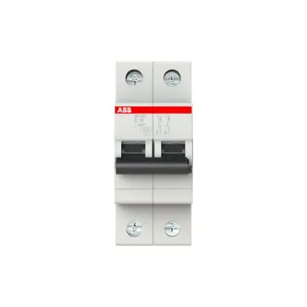 Produktfoto 1 von ABB SH200 Miniaturüberlastschalter Typ C, Pol 2-polig 16A 400V ac, Abschaltvermögen 6 kA ComPact Home 400 V dc