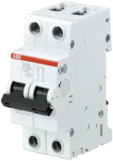 Produktfoto 1 von ABB S200 Miniaturüberlastschalter Typ K, Pol 2-polig 80 A 400 V ac, Abschaltvermögen 6 kA System Pro M Compact