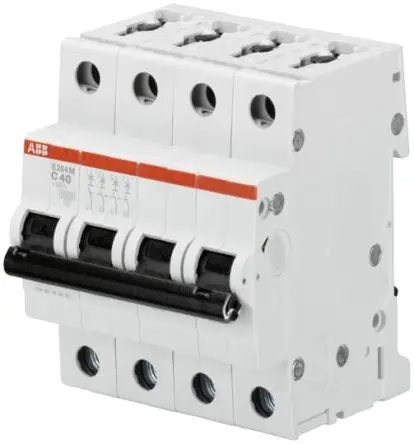 Produktfoto 1 von ABB S200M Miniaturüberlastschalter Typ D, Pol 4-polig 32A 400V ac, Abschaltvermögen 15 kA System Pro M Compact 400 V dc