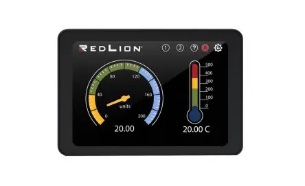 Produktfoto 1 von Red Lion PM-50 4,3 Zoll TFT-LCD Digitales Multifunktionsmessgerät für Digitales Signal H 45 mm B 96 mm 9-Stellen T. 92.2
