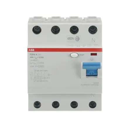 Produktfoto 1 von ABB F200 FI-Schutzschalter, 4-polig, 40A, 30 mA Typ A RCCB F200 CE