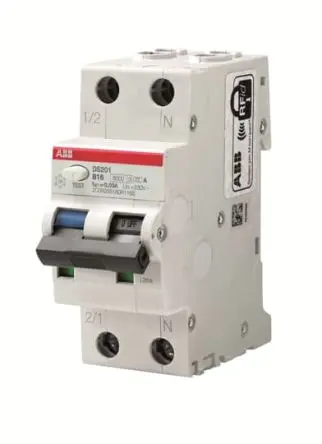 Produktfoto 1 von ABB RCBO DS201 DS201 FI/LS-Schalter (RCBO) 40A, 2-polig Typ C, Empfindlichkeit 30 mA