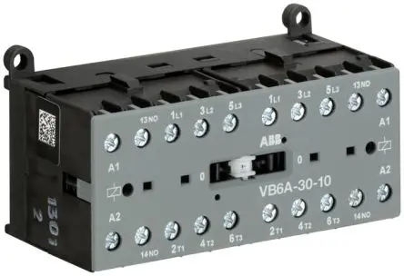 ABB VB6A-30-10-85 Schütz 415V-Spule, 3-polig / 20 A 24V 4 kW 3 Schließer Umkehrend