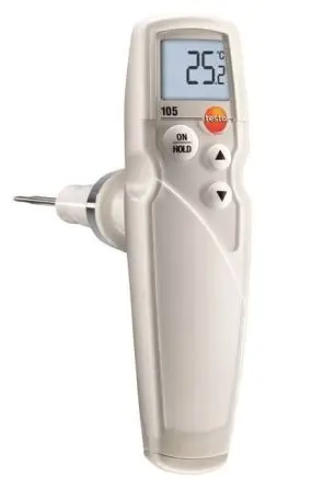 Produktfoto 1 von Testo Digitales Thermometer, 105, Drahtlos, 1 bis 275 °C ±1 % of mv (212.2° → 527 °F) / ±1 % of mv (+100.1