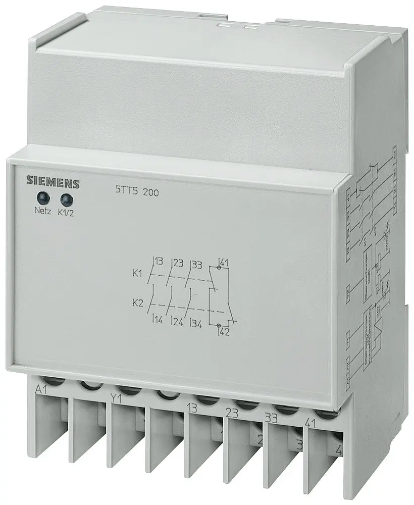 Produktfoto 1 von Siemens T55 Sicherheitsrelais, 230V ac, 4 Sicherheitskontakte Not-Aus