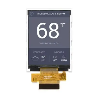 Produktfoto 1 von Displaytech TFT-LCD-Anzeige 71.12 mm MCU, RGB Touchscreen Kapazitiv, 43.2 x 57.6 mm LED