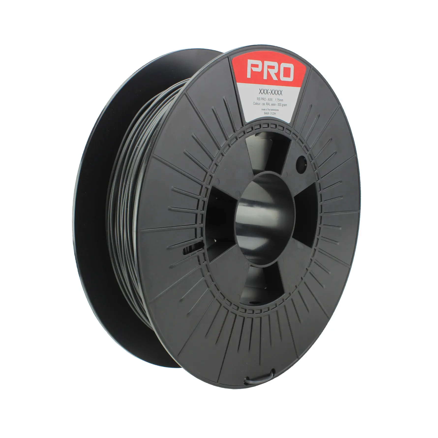 Produktfoto 1 von RS PRO Robustes PLA 3D-Drucker Filament zur Verwendung mit Gängige Desktop-3D-Drucker, Grau, 1.75 mm, Fused Deposition