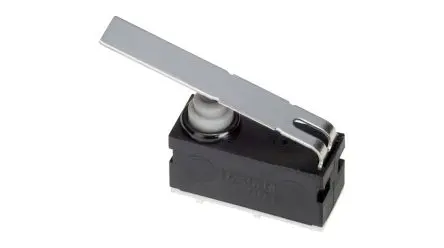 Produktfoto 1 von Omron Subminiatur-Mikroschalter Blatthebel-Betätiger Leiterplatten-Anschlussklemme, SPST, 12 V dc IP67 2N -40 °C - 85 °C
