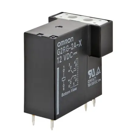 Omron G2RG Relais ohne Verriegelung 24V dc Spule DPST Leiterplattenmontage 10A 720 Ω 800 mW