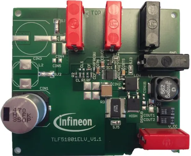 Produktfoto 1 von Infineon TLF51801ELV Demo-Tafel, DEMOBOARD TLF51801ELV DC/DC-Controller, für Kfz