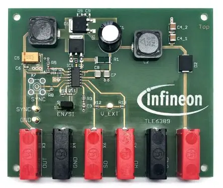 Produktfoto 1 von Infineon TLE6389-3G V50 Evaluierungsplatine, DEMOBOARD TLE6389-3G V50 DC/DC-Wandler, für Kfz