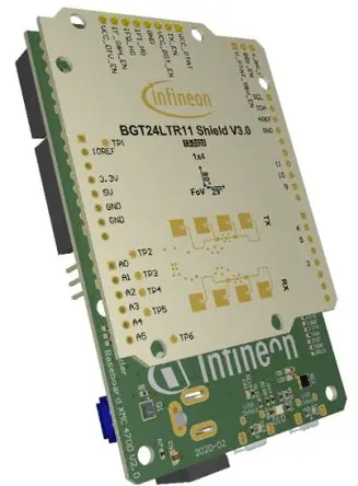 Produktfoto 1 von Infineon DEMO SENSE2GOL PULS Evaluierungsplatine BGT24LTR11 Demoboard RF-Gerät, MCU für Radar BB XMC4700,