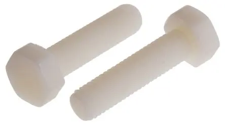 Produktfoto 1 von RS PRO M10 x 40 mm Sechskantschraube, Nylon glatt, DIN 933