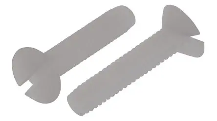 Produktfoto 1 von RS PRO Senkkopf Schlitz Maschinenschraube Nylon glatt 12.0 mm M2,5