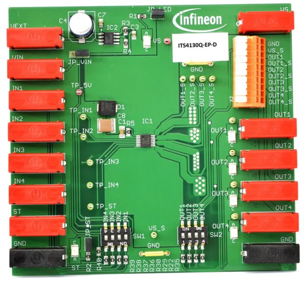 Produktfoto 1 von Infineon ITS4130Q Evaluierungsplatine, DEMOBOARD ITS4130Q Evaluierungsplatine, für Industriell