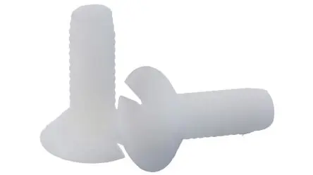 RS PRO Senkkopf Schlitz Maschinenschraube Nylon glatt 12.0 mm M4