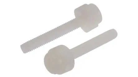 Produktfoto 1 von RS PRO Nylon Metrisch Rändelschraube Rund, gerändelt x 25 mm, glatt