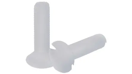 Produktfoto 1 von RS PRO Senkkopf Schlitz Maschinenschraube Nylon glatt 20.0 mm M5