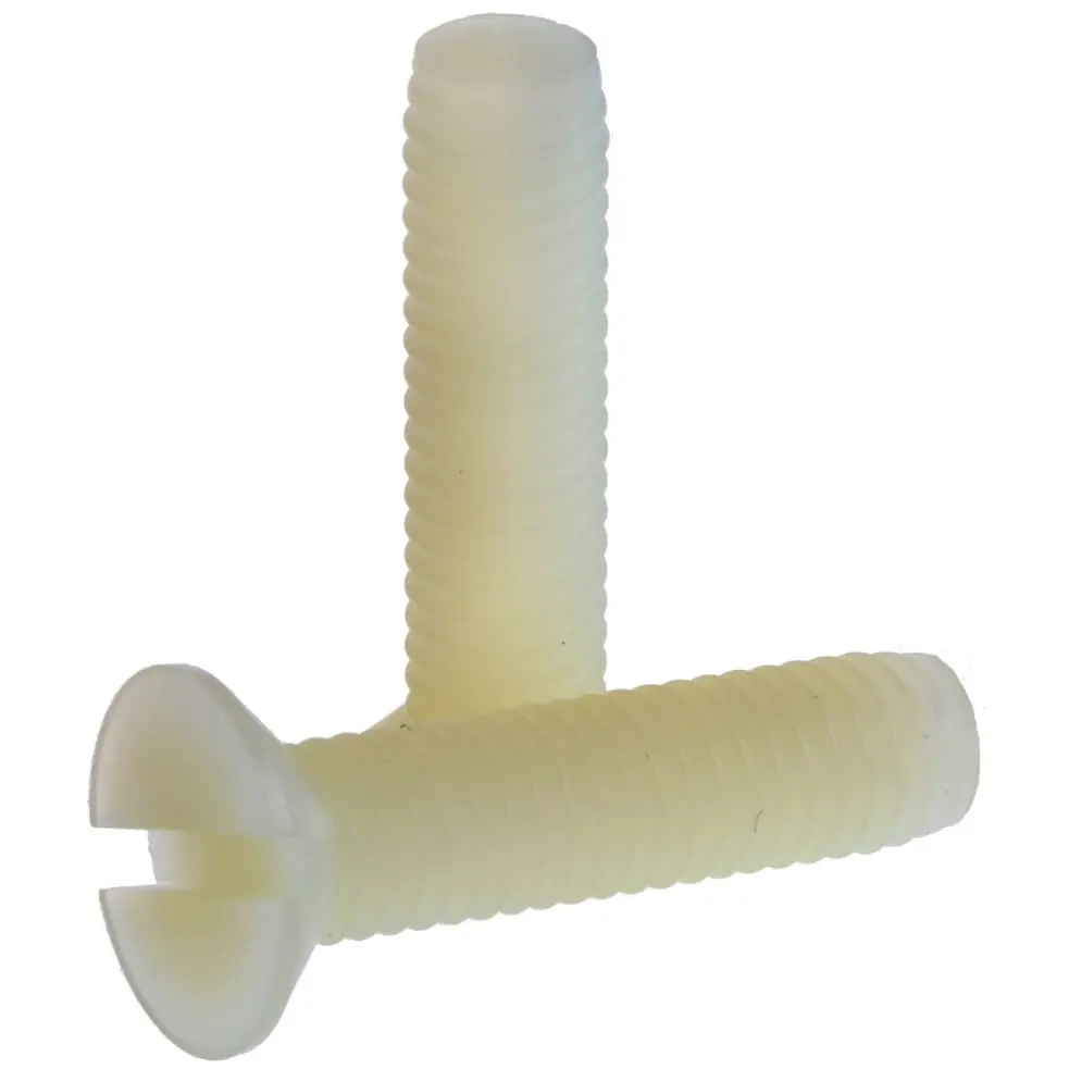 Produktfoto 1 von RS PRO Senkkopf Schlitz Schrauben , M6 x 25.0mm Nylon