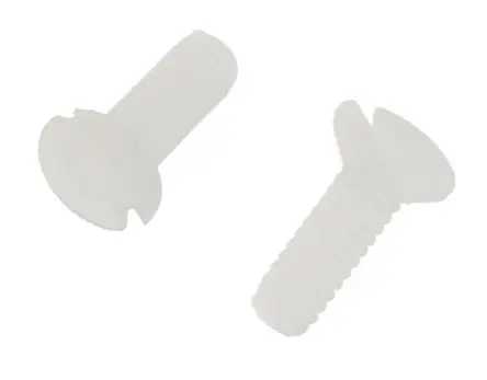 Produktfoto 1 von RS PRO Senkkopf Schlitz Maschinenschraube Nylon glatt 6.0 mm M2