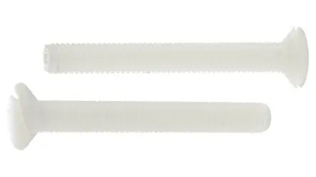 Produktfoto 1 von RS PRO Senkkopf Schlitz Maschinenschraube Nylon glatt 25.0 mm M3