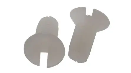 Produktfoto 1 von RS PRO Senkkopf Schlitz Maschinenschraube Nylon glatt 6.0 mm M3