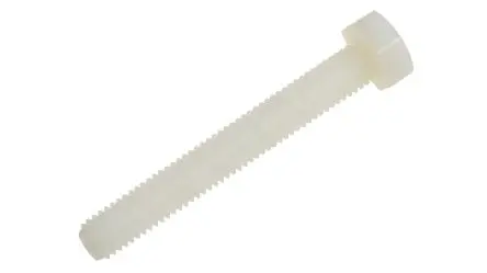 Produktfoto 1 von RS PRO M8 x 60 mm Sechskantschraube, Nylon glatt, DIN 933