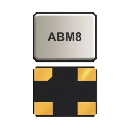 Produktfoto 1 von Abracon 24 MHz Quarz, Oberfläche, 20 ppm, 18 pF, B. 2.5mm, H. 0.8 mm, L. 3.2 mm, SMD
