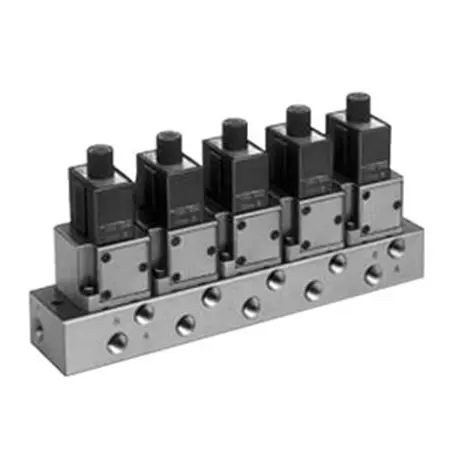 Produktfoto 1 von SMC VT317 Pneumatik-Magnetventil Verteiler G1/4, Elektromagnet-betätigt
