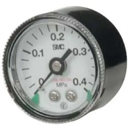 Produktfoto 1 von SMC Typ R Manometer 42 mm 0 bar → 10 bar Edelstahl Gehäuse R 1/4 in