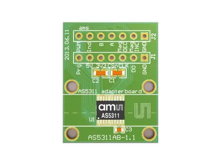 Produktfoto 1 von ams OSRAM AS5311 AS5311-TS_EK_AB, Adapterplatine Entwicklungstool Sensor, Positionssensor für AS5311