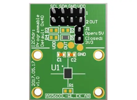 Produktfoto 1 von ams OSRAM AS5600L AS5600L-WL_EK_AB, Adapterplatine Entwicklungstool Sensor, Positionssensor für AS5600L.