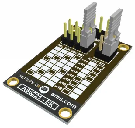 Produktfoto 1 von ams OSRAM AS6221 AS6221-EK, Evaluierungsplatine Entwicklungstool Sensor, Digitaler Temperaturfühler für AS6221